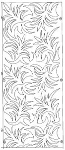 palm tree meander quilting pattern